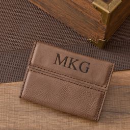 Initials Leather Card Case